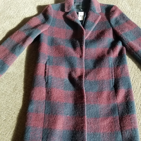 Ann Taylor wool plaid pea coat - Picture 14 of 16